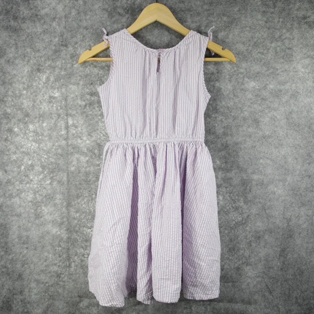 Lot of 2 Dresses Girls 7-8 Lands End SeerSucker Childrens Place Wholesale Bundle